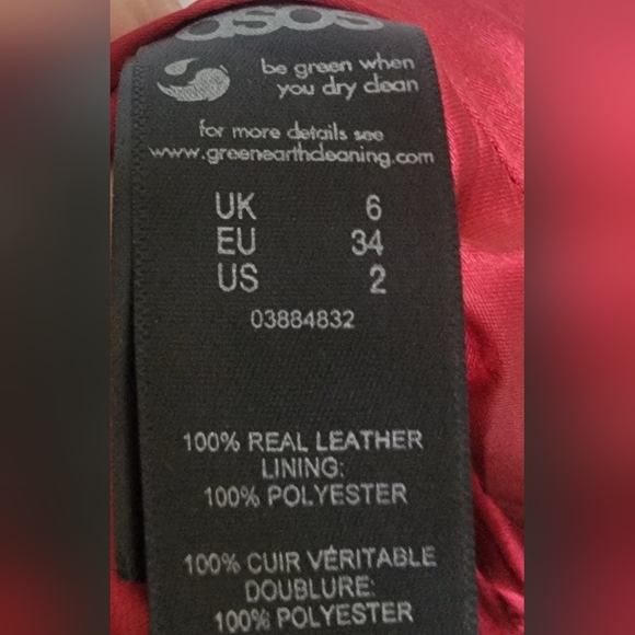 ASOS red suede wrap skirt size 2 - Picture 4 of 7